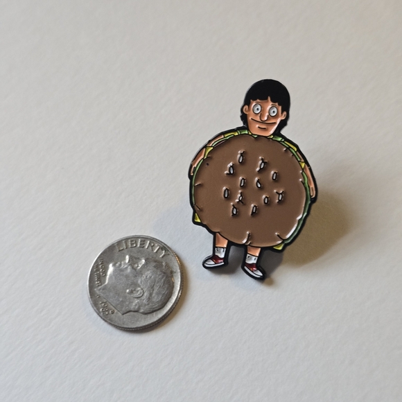 Bob's Burgers Gene Belcher Burger Costume Enamel Pin - Picture 2 of 3